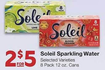 United Supermarkets Soleil sparkling water offer