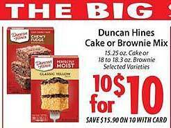 ACME Duncan hines cake or brownie mix offer