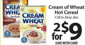 ACME Cream of wheat hot cereal offer