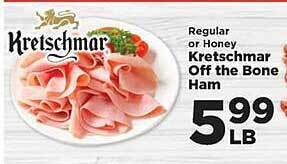 IGA Kretschmar off the bone ham offer