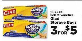 IGA Glad storage bags offer