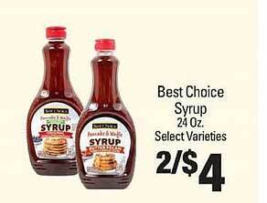 IGA Best choice syrup offer