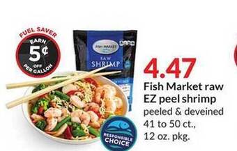Hy-Vee Fish market raw ez peel shrimp offer