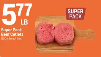 Super 1 Foods Super Pack Beef Cutlets offer