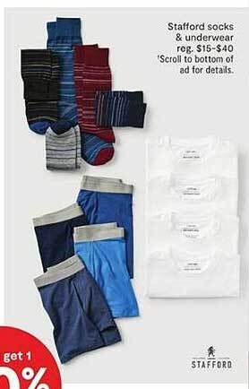 JC Penney Stafford socks & underwear offer