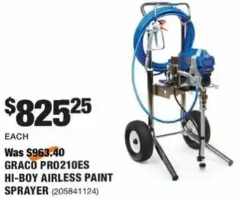 The Home Depot Graco Pro210es HI-Boy Airless Paint Sprayer offer