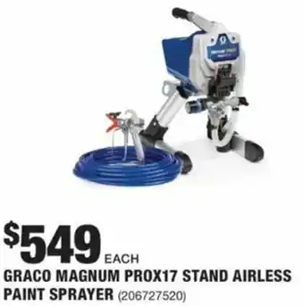 The Home Depot Graco Magnum Prox17 Stand Airless Paint Sprayer offer