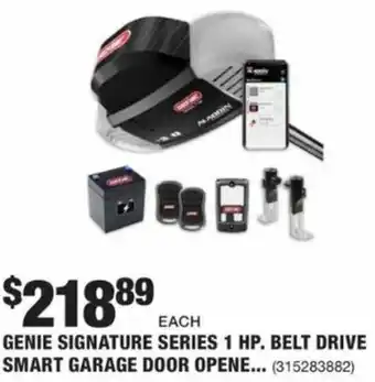 The Home Depot Genie Signature Series 1 HP. Belt Drive Smart Garage Door Opener offer