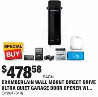 The Home Depot Chamberlain Wall Mount Direct Drive Ultra Quiet Garage Door Opener offer