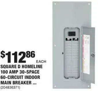 The Home Depot Square D Homeline 100 Amp 30-Space 60-Circuit Indoor Main Breaker offer