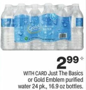 CVS Gold Emblem Purified Water 16.9 oz offer