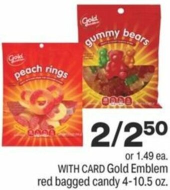 CVS Gold Emblem Red Bagged Candy 4-10.5 oz offer