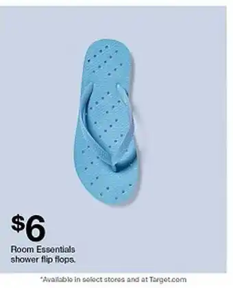 Target Room essentials shower flip flops offer