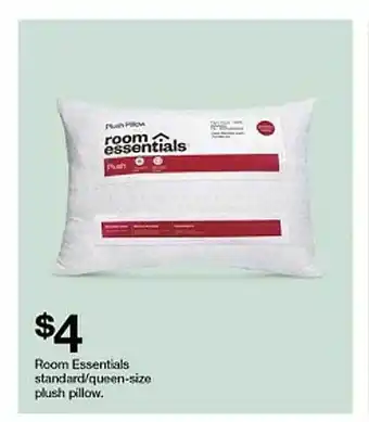 Target Room essentials standard-queen-size plush pilow offer