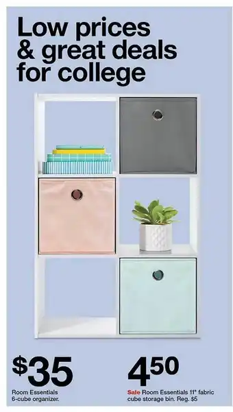 Target Room essentials 6-cube organizer, room essentials cube storage offer