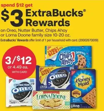 CVS Oreo,Nutter Butter, Chips Ahoy, Lorna Doone Family 10-20 oz offer