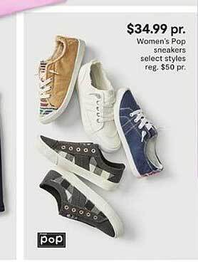 JC Penney Women's pop sneakers offer