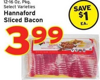 Hannaford Hannaford sliced bacon offer