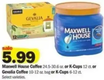 Meijer Maxwell House Coffee 24.5-30.6 oz offer