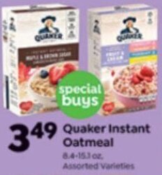 Save a Lot Quaker Instant Oatmeal offer