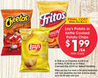 Metro Market Lay's Potato or Kettle Cooked Potato Chips offer