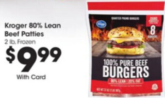 Kroger 80% Lean Beef Patties