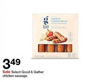 Target Good & gather chicken sausage offer