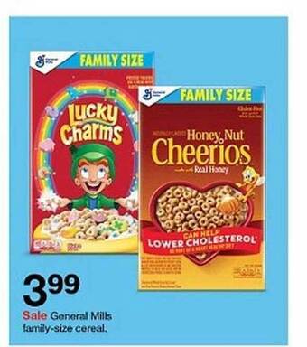 Target General mills family-size cereal offer