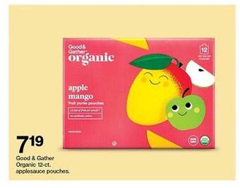 Target Good & gather organic applesauce pouches offer