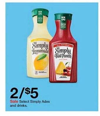 Target Simply ades and drinks offer