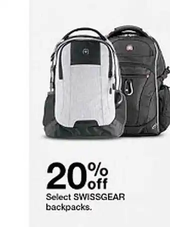 Target Swissgear backpacks offer