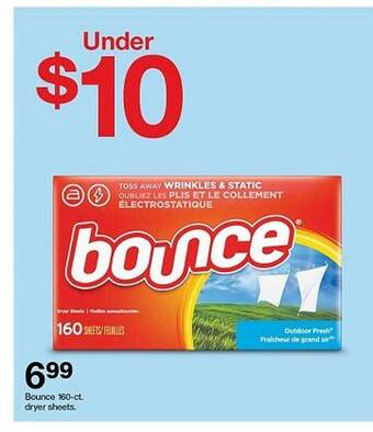 Target Bounce dryer sheets offer