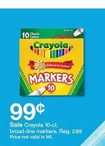 Target Crayola broad-line markers offer