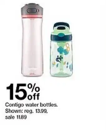 Target Contigo water bottles shown offer