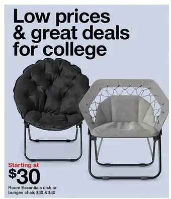 Target Room essentials dish or bungee chair offer