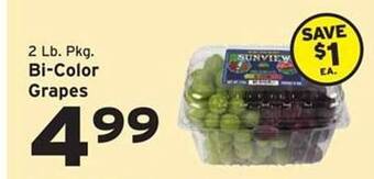 Hannaford Bi-color grapes offer