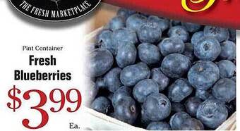 Morton Williams Fresh blueberries offer