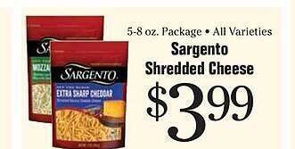 Morton Williams Sargento shredded cheese offer