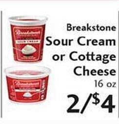 Sunset Foods Breakstone sour cream or cottage cheese offer