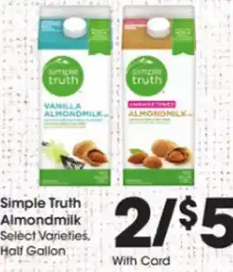 Metro Market Simple Truth Almondmilk offer