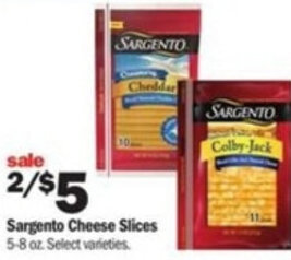 Meijer Sargento Cheese Slices 5-8 oz offer
