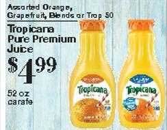 Fine Fare Tropicana pure premium juice offer