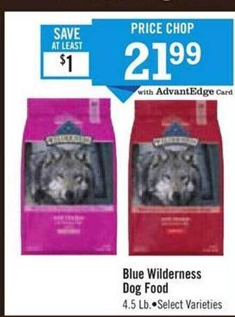 Price Chopper Blue wilderness dog food offer