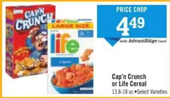 Price Chopper Cap'n crunch or life cereal offer