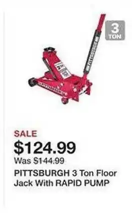 Tractor Supply Company Pittsburgh 3 ton floor jack with rapid pump offer