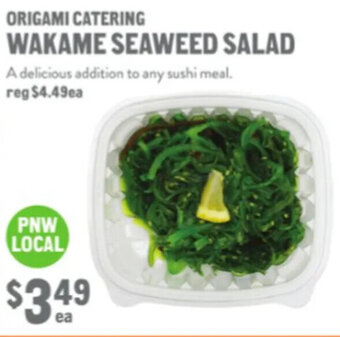 New Seasons Market Origami Catering Wakame Seaweed Salad offer