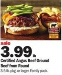 Meijer Certified Angus Beef Ground Beef From Round offer