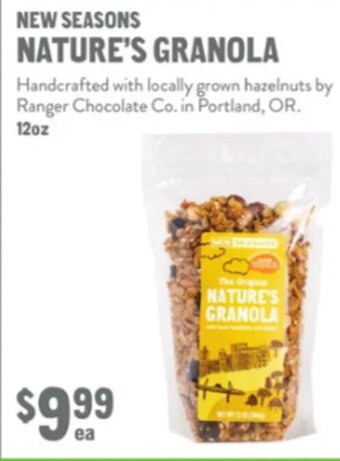 New Seasons Market New Seasons Nature's Granola offer