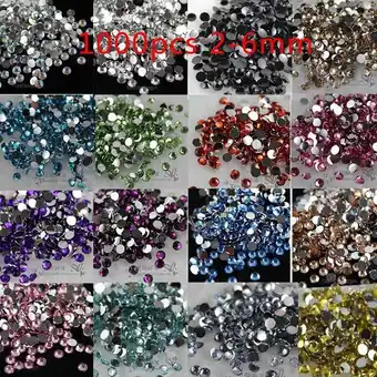 AliExpress 1000p ss6 ss12 ss16 ss20 ss30 non hotfix flatback crystal rhinestone 3d nail art decoration headwear shoes bag clothes access offer