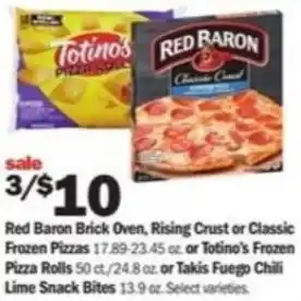 Meijer Red Baron Oven, Totino's Frozen Pizza Rolls offer